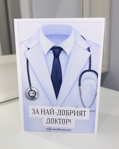 Картичка за лекар в синьо - Image 3