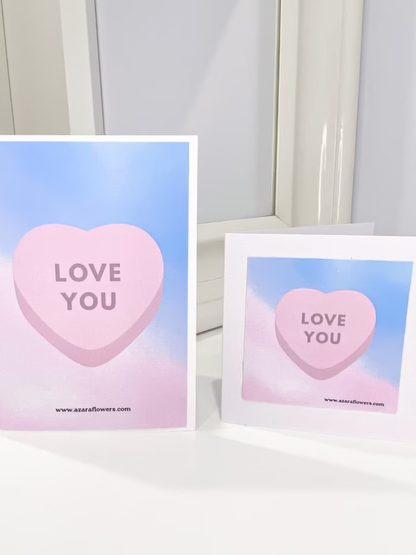 Картичка "Обичам те"